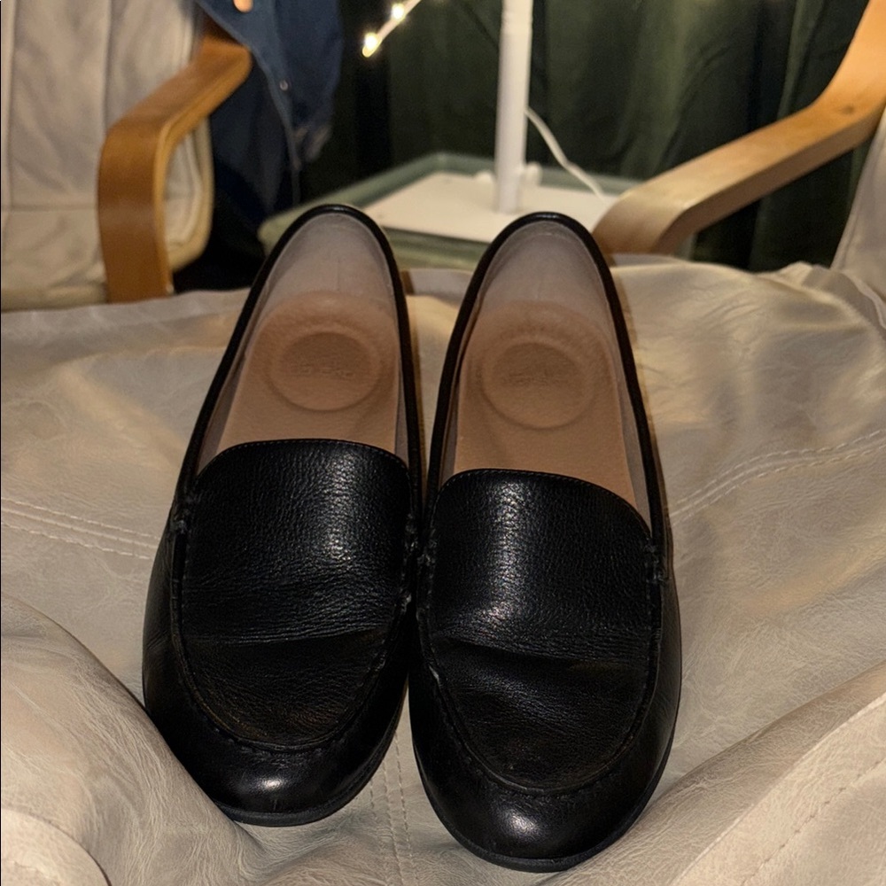 Black Leather Loafers